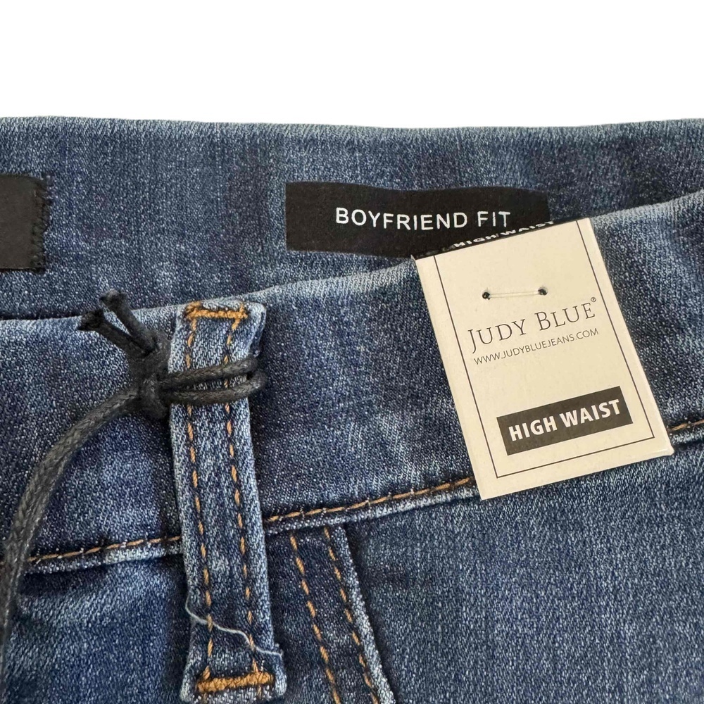 NEW Judy Blue Blue Boyfriend High Waist Cuffed Hem‎ Jeans Size 13/31 - Picture 5 of 10